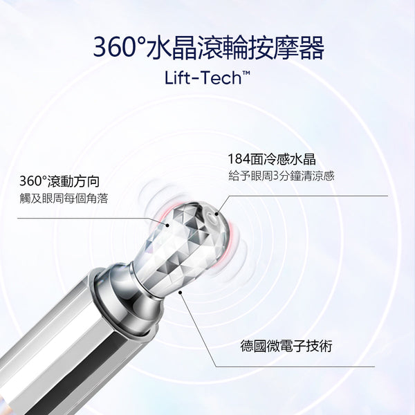 SKINTIFIC 水晶按摩修護振動眼霜20g A醇 Peptide Massage Eye Cream